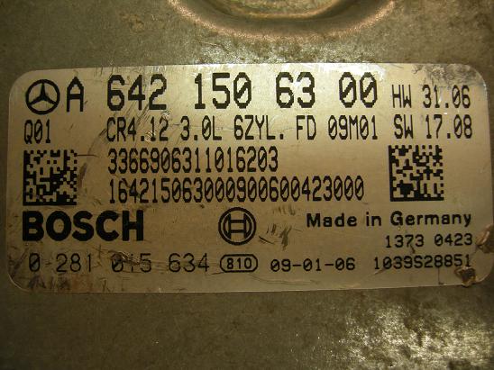 Блок управления двигателем Mercedes 642 150 63 00