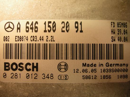 Блок управления двигателем Mercedes 646 150 20 91
