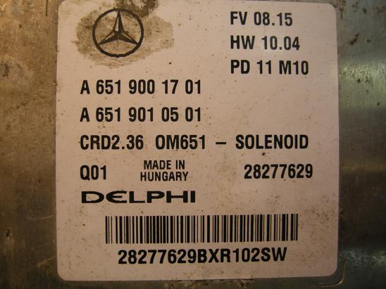 Блок управления двигателем (ECU) Mercedes 6519001701