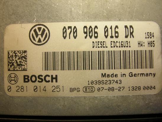 Блок управления двигателем (ECU)Airbag (SRS) 070906016DR