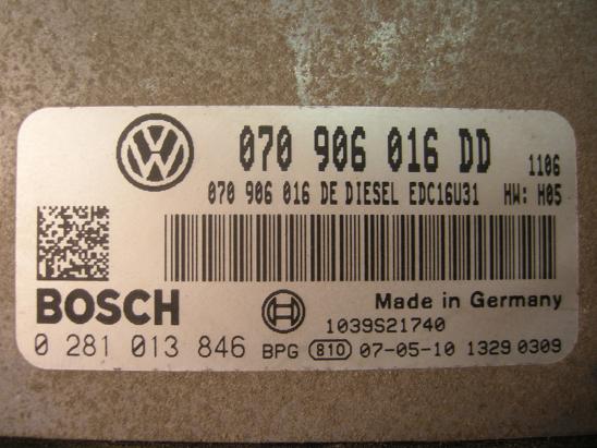 Блок управления двигателем (ECU) AUDI, VW 070906016DD