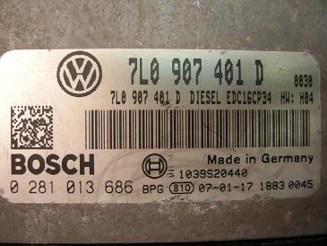 Блок управления двигателем (ECU) AUDI, VW 7L0907401D