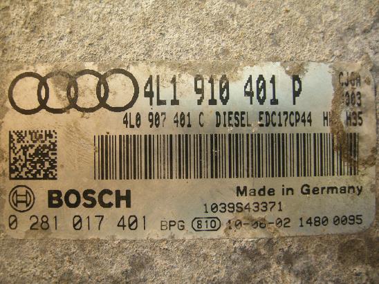 Блок управления двигателем (ECU) AUDI, VW 4L1910401P