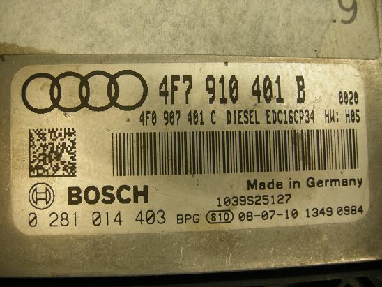 Блок управления двигателем (ECU) AUDI, VW 4F0907401C