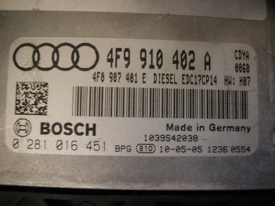 Блок управления двигателем AUDI, VW 0281016451