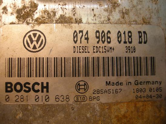 Блок управления двигателем AUDI, VW 0281010638