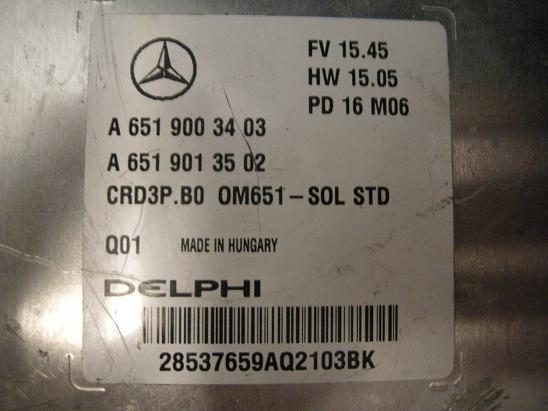 Блок управления двигателем Mercedes 6519003403
