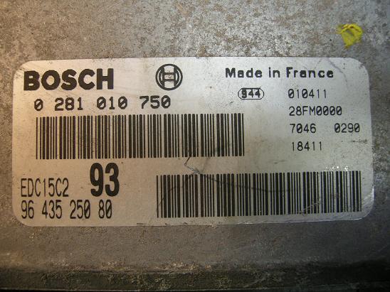 Блок управления двигателем Peugeot&Citroen 0281010750