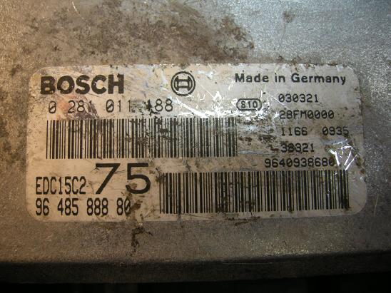 Блок управления двигателем Peugeot&Citroen 0 281 011 188