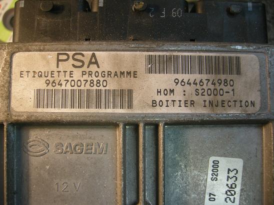 Блок управления двигателем Peugeot&Citroen 9647007880