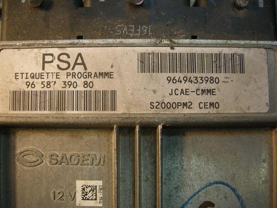 Блок управления двигателем Peugeot&Citroen 9658739080
