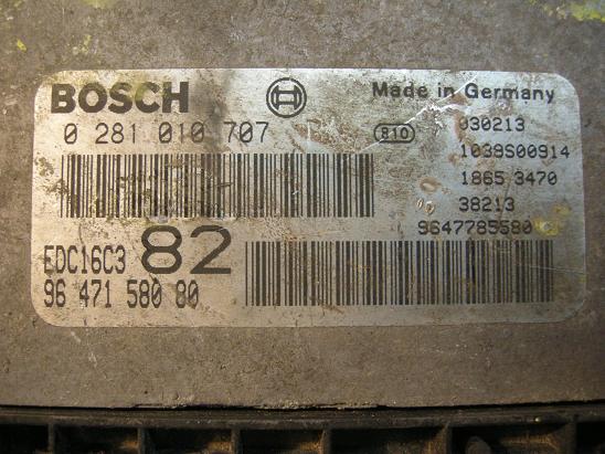 Блок управления двигателем Peugeot&Citroen 96 471 580 80