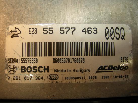 Блок управления двигателем Airbag (SRC) 0281017364
