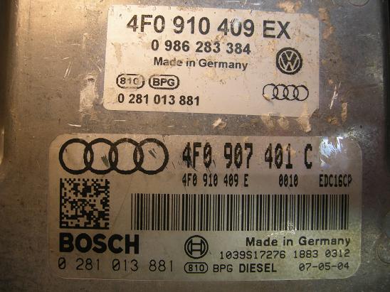 Блок управления двигателем AUDI, VW 4F0 910 409 EX