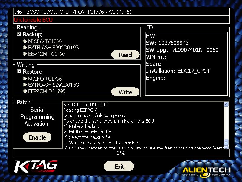 Блок управления двигателем (ECU) AUDI, VW 7L0907401N