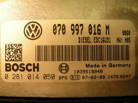Блок управления двигателем (ECU) AUDI, VW 0281014050
