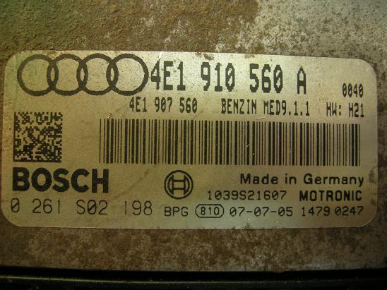 Блок управления двигателем (ECU) AUDI, VW 0261S02198