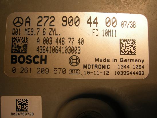 Блок управления двигателем (ECU)Mercedes 2729004400