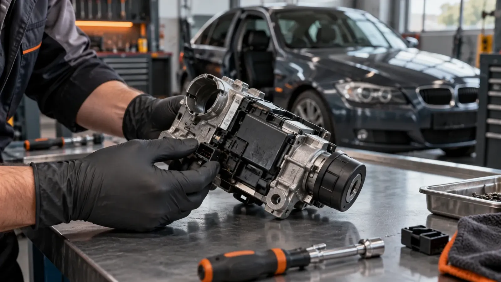 Иллюстрация к статье «Восстановление блокиратора руля BMW E90»