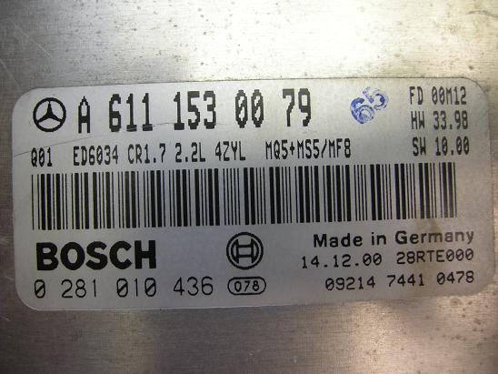 Блок управления двигателем Mercedes 6111530079