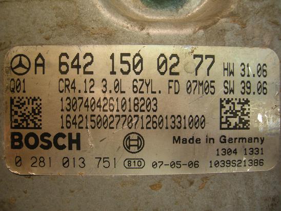 Блок управления двигателем Mercedes 6421500277