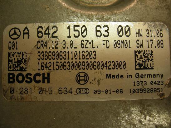 Блок управления двигателем Mercedes 642 150 63 00