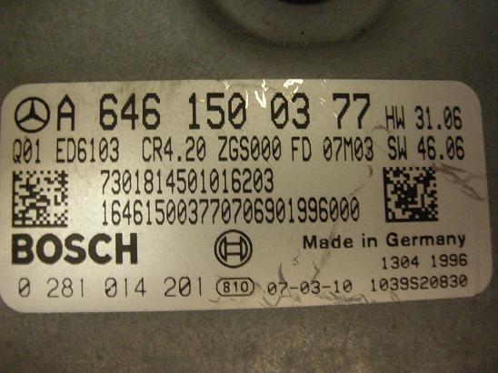 Блок управления двигателем Mercedes 6461500377