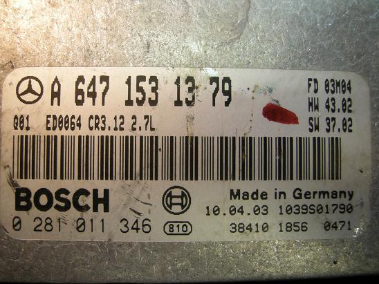 Блок управления двигателем Mercedes 6471531379