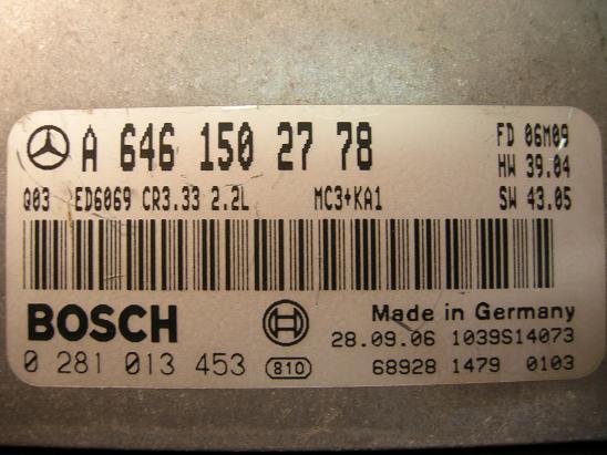 Блок управления двигателем Mercedes 6461502778
