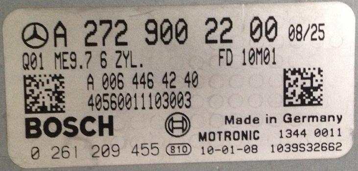 Блок управления двигателем Mercedes 2729002200