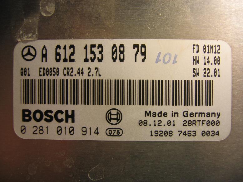 Блок управления двигателем Mercedes 6121530879