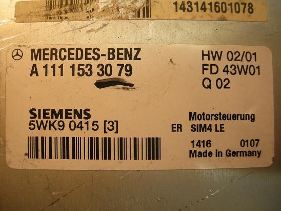 Блок управления двигателем Mercedes 1111533079
