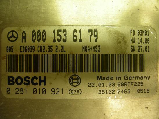 Блок управления двигателем Mercedes 0001536179
