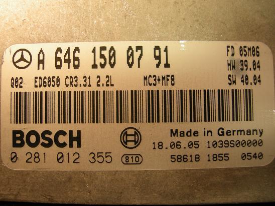 Блок управления двигателем Mercedes 6461500791