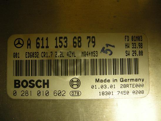 Блок управления двигателем Mercedes 6111536879