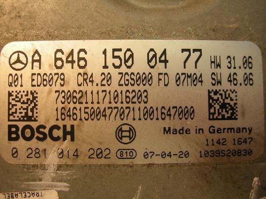 Блок управления двигателем Mercedes 6461500477