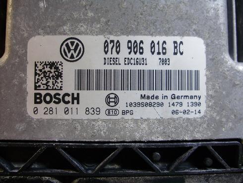 Блок управления двигателем AUDI, VW 070906016BC