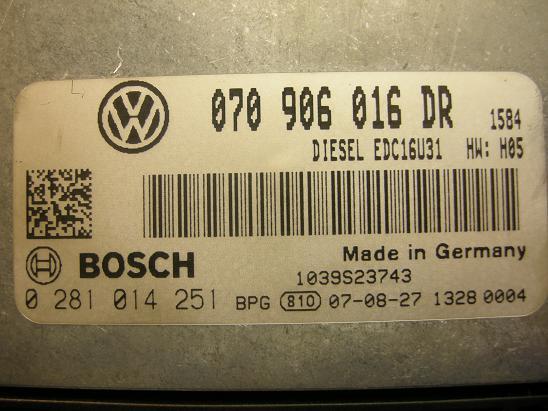 Блок управления двигателем (ECU)Airbag (SRS) 070906016DR
