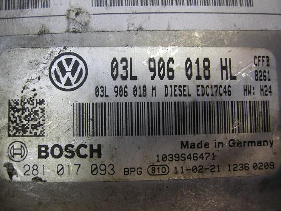 Блок управления двигателем AUDI, VW 03L906018HL