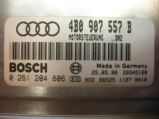 Блок управления двигателем AUDI, VW 4B0907557B