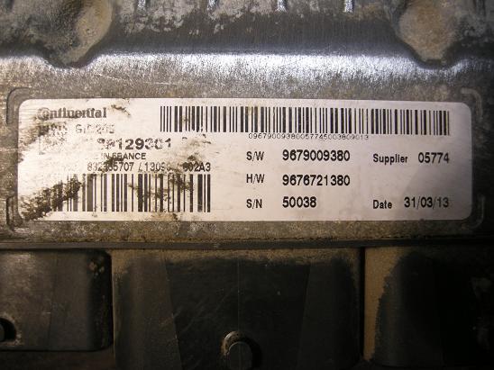 Блок управления двигателем (ECU) Peugeot&Citroen 9676721380