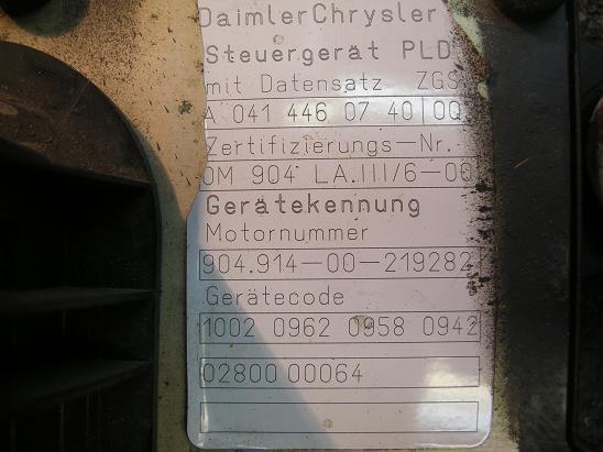 Блок управления двигателем Mercedes 0414460740