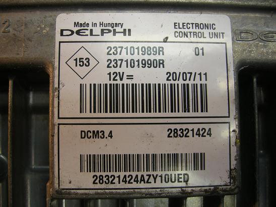 Блок управления двигателем Renault 237101990R