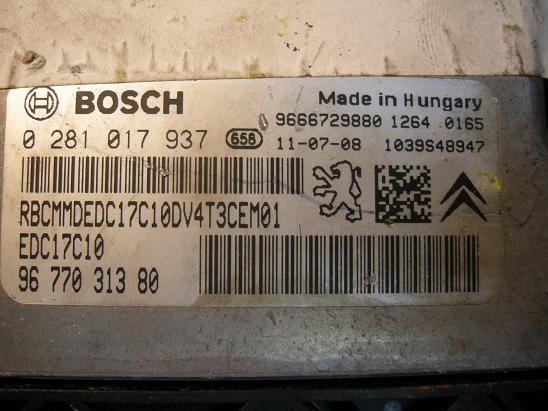 Блок управления двигателем Peugeot&Citroen 0281017937