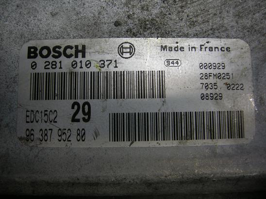 Блок управления двигателем Peugeot&Citroen 0 281 010 371