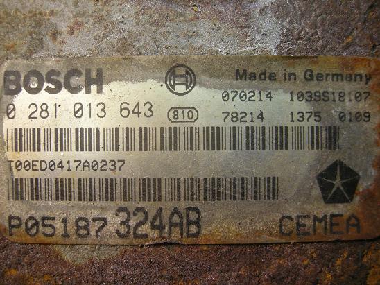 Блок управления двигателем (ECU) Mercedes 05187324AB