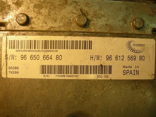 Блок управления двигателем (ECU) Peugeot&Citroen 9665066480