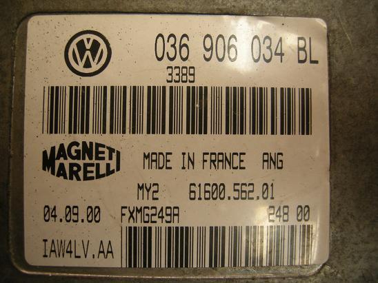 Блок управления двигателем (ECU) AUDI, VW 036906034BL